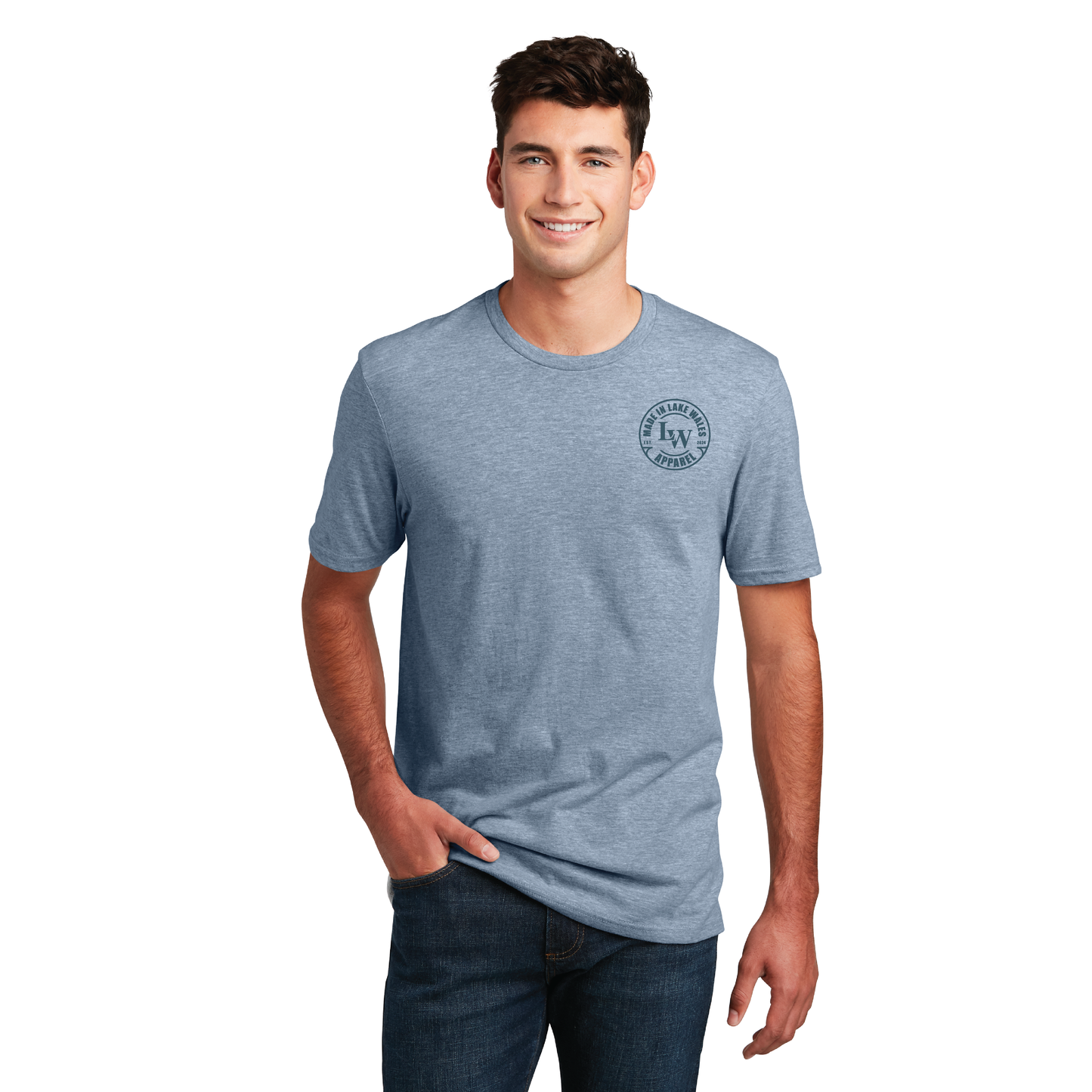 District Men's Short Sleeve Flint Blue T-shirt