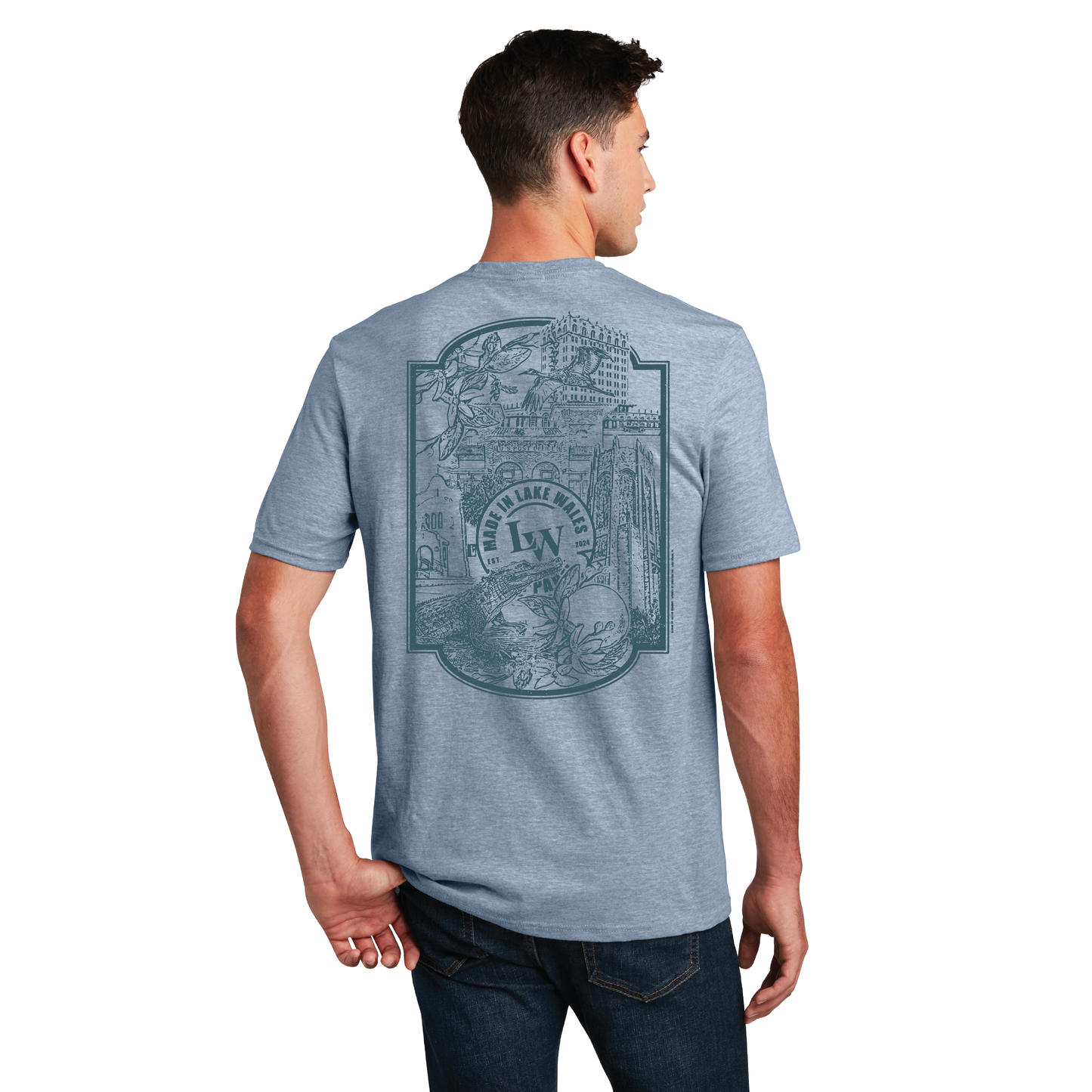 District Men's Short Sleeve Flint Blue T-shirt