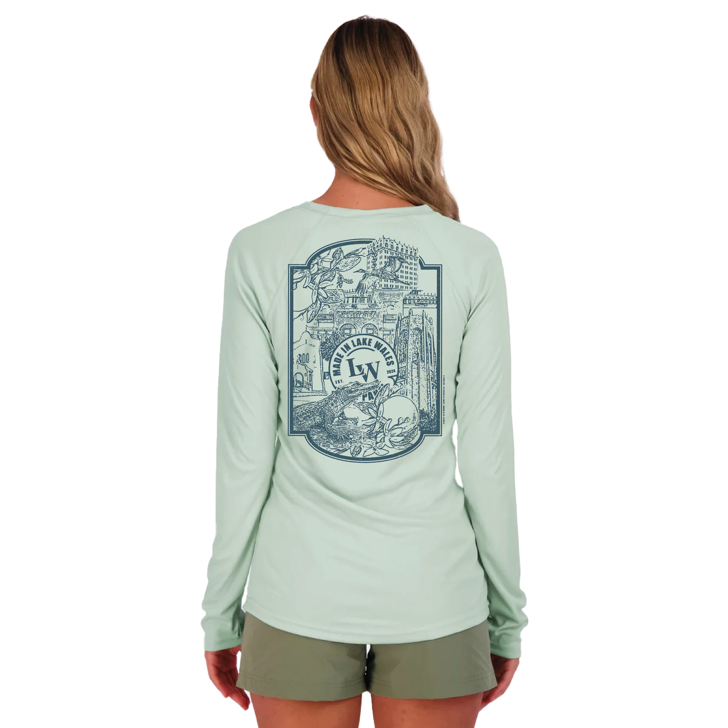 District Women's Long Sleeve Dusty Sage T-shirt