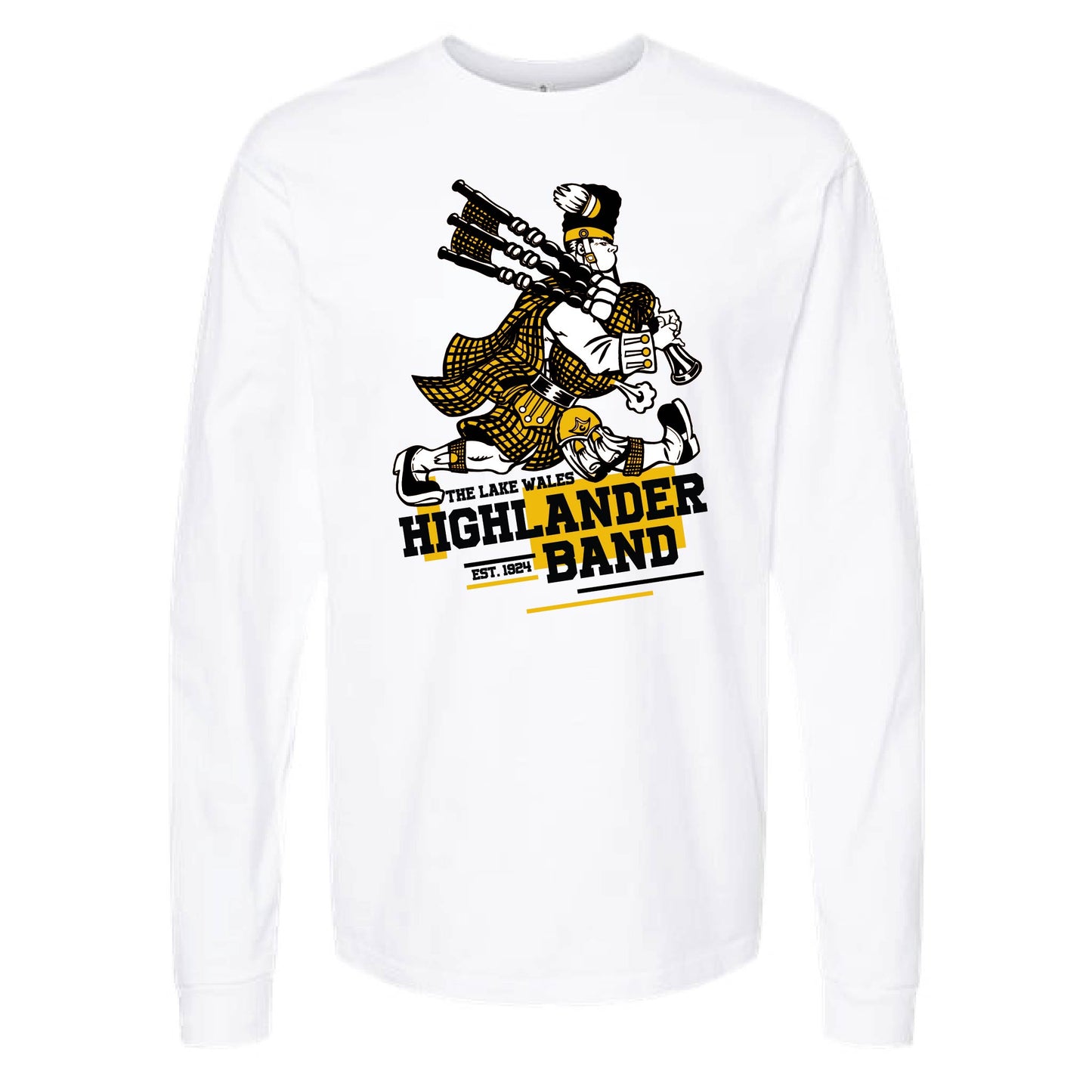 Highlander Band Gildan® Softstyle® CVC White Long Sleeve Tee
