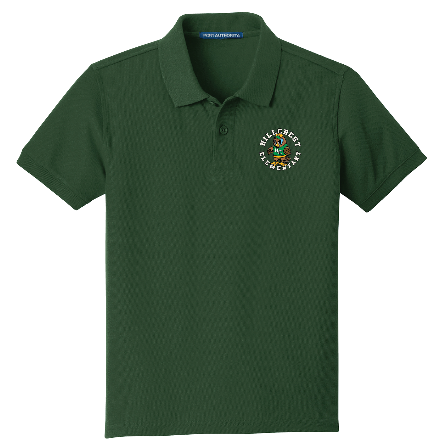 Hillcrest Daily Student Uniform Green Polo