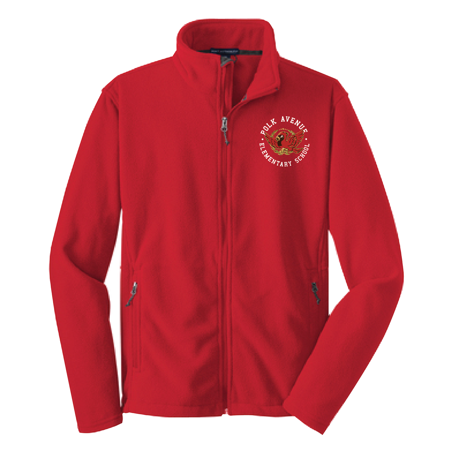 Polk Avenue Elementary Red Fleece Student Jacket