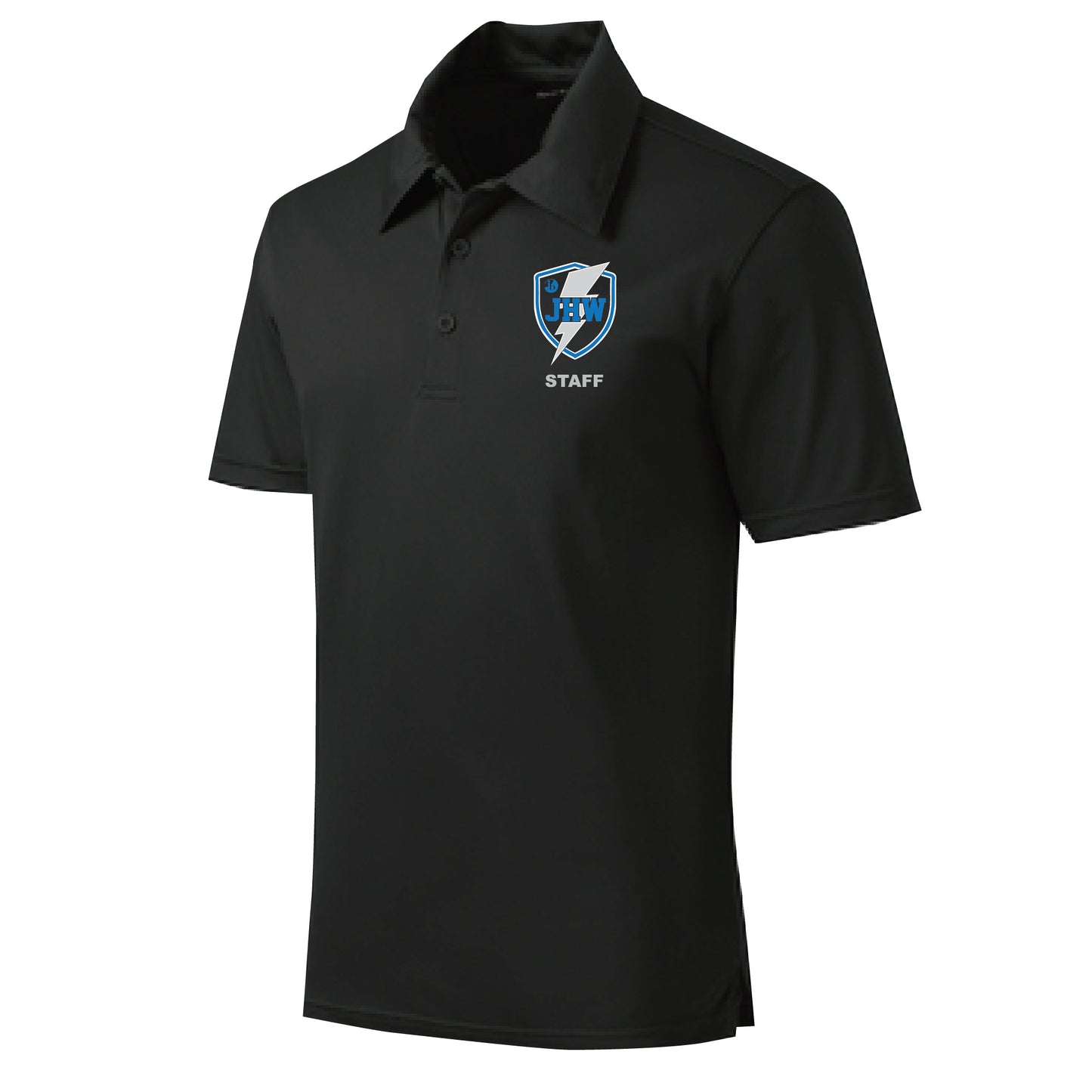 Adult Men/Unisex Black Sport TEK Posicharge Active Polo