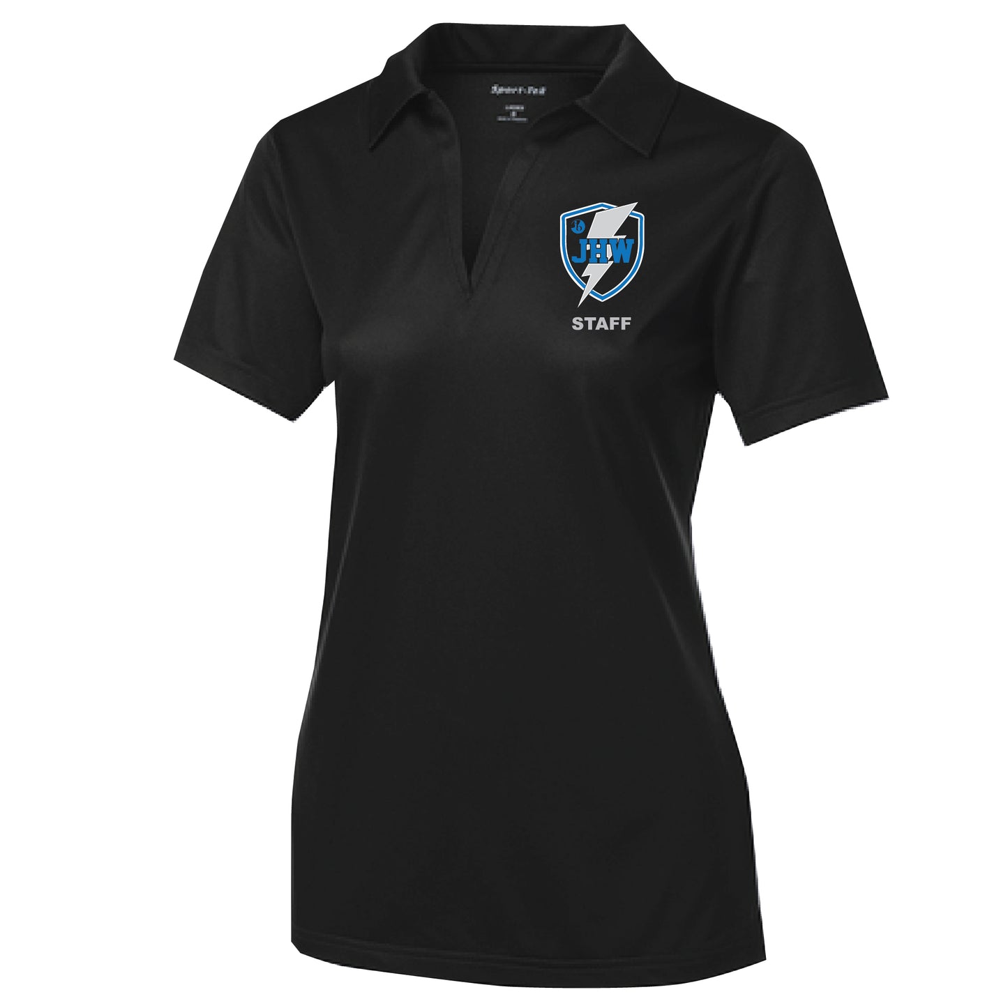 Ladies Black Sport TEK Posicharge Active Textured Polo