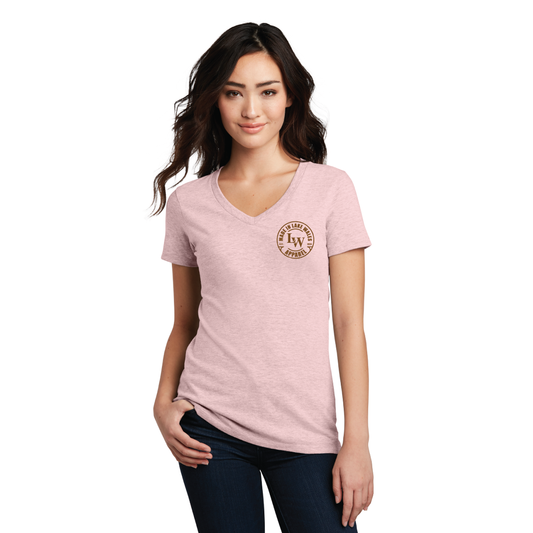 District Women's Short Sleeve V-Neck Heathered Lavender T-shirt