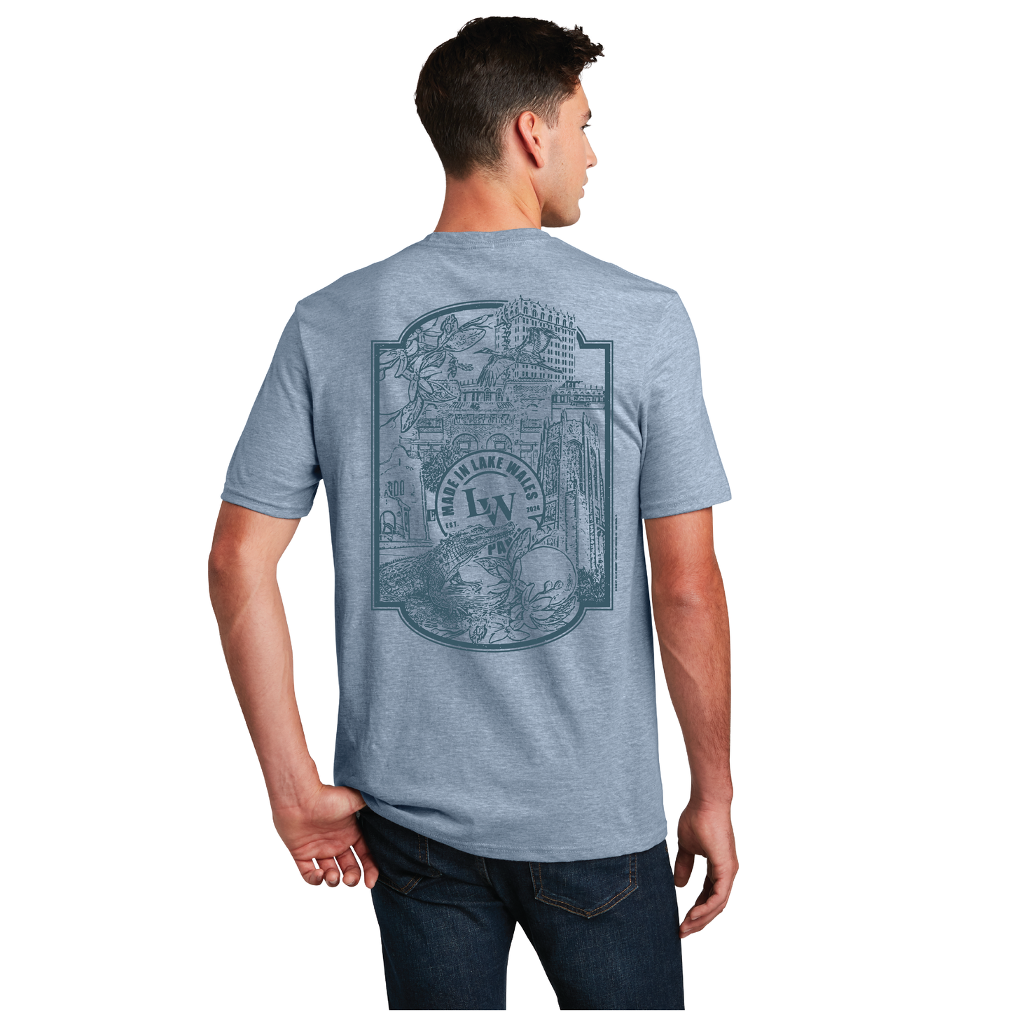 District Men's Short Sleeve Flint Blue T-shirt