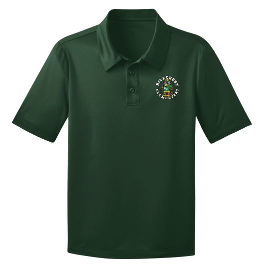 Hillcrest Daily Student Uniform Green Dri-Fit Polo