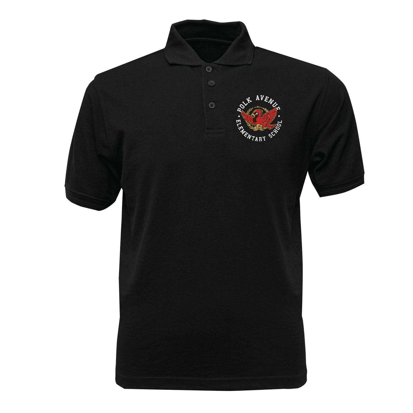 Adult Men/Unisex Black BAW Dri-Fit Polo Embroidered Logo