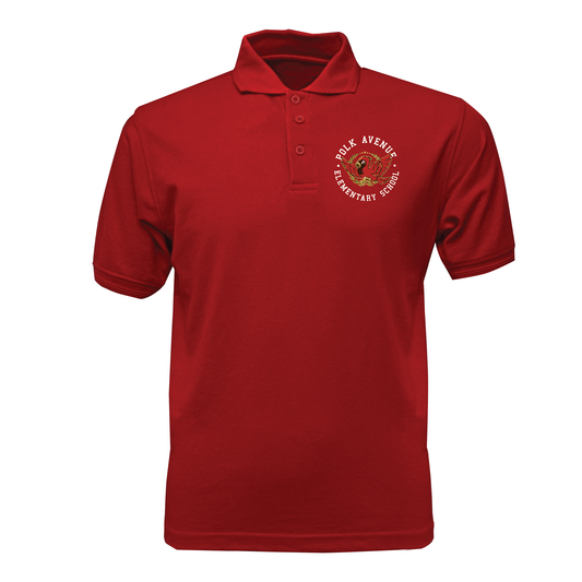 Polk Avenue Elementary Student Red Polo