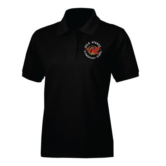 Adult Women Black BAW Dri-Fit Polo Embroidered Logo